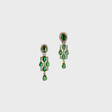 Introducing our stunning Diamond and Emeralds Necklace and Earring Pair - (GDNE0446)