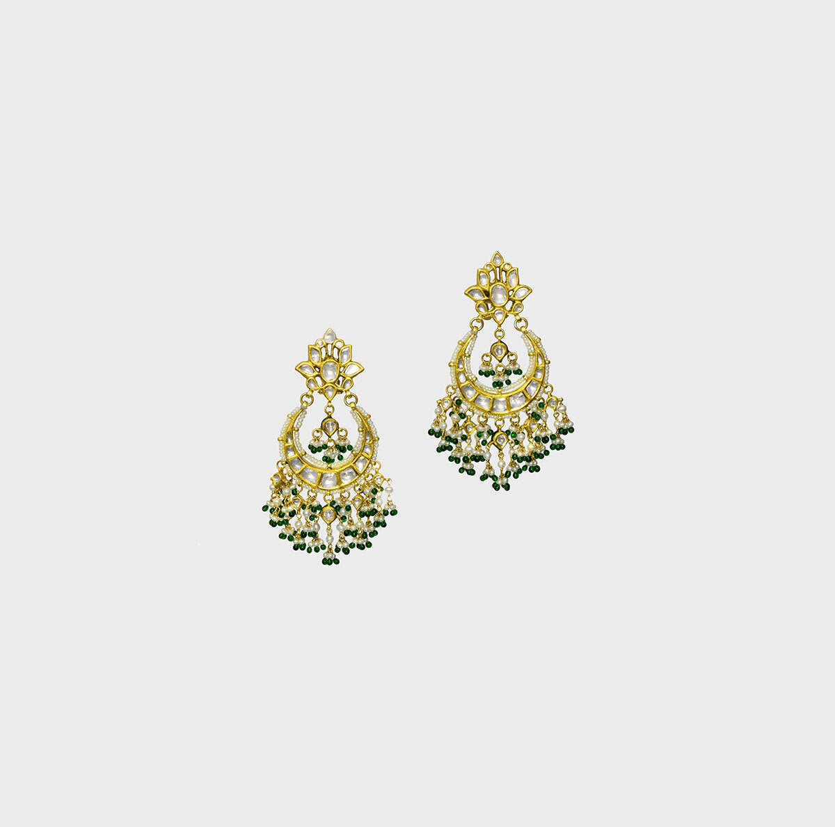 Graceful Chandbali Elegance: Adorn yourself with our exquisite long earrings - (KME2307)