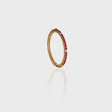 Embrace the elegant allure of our ruby and diamond bangle pair  - (WDN1088)