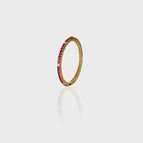 Embrace the elegant allure of our ruby and diamond bangle pair  - (WDN1088)