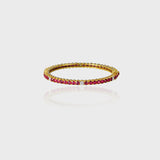 Embrace the elegant allure of our ruby and diamond bangle pair  - (WDN1088)