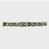 Celebrate artistry and elegance with our exquisite Blue Enameled Bracelet - (KMBR0132)