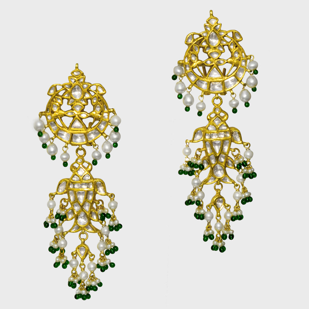 Embrace the allure of tradition with our exquisite Ekposta Long Earring Pair.  - (KME2306)