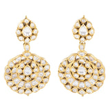 Single line necklace and earring pair with Diamond polki  KMNE2925