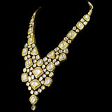 Big Uncut Diamond Necklace and Earring Pair - KMNE3292