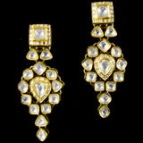 Big Uncut Diamond Necklace and Earring Pair - KMNE3292