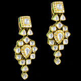 Big Uncut Diamond Necklace and Earring Pair - KMNE3292