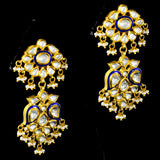 Blue Meena Necklace and Earring Pair - KMNE3402+KME2286