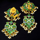 Blue Meena Necklace and Earring Pair - KMNE3402+KME2286